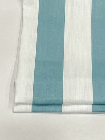2" Stripe Faux Linen Flat Relaxed Roman Shade/CL1092