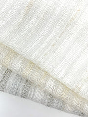 Textured Embroidery Blend Linen Flat Roman Shade / CL1098