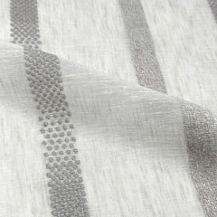 Dot and Texture Stripe Embroidery Blend Sheer Linen Flat Roman Shade, Window treatment/CL1118