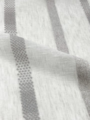 Dot and Texture Stripe Embroidery Blend sheer Linen Flat Roman Shade, Window treatment/CL1118