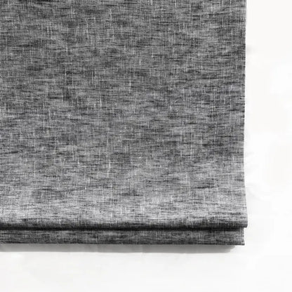 Dark Gray Rustic Texture Sheer Linen Flat Roman Shade, CL1034