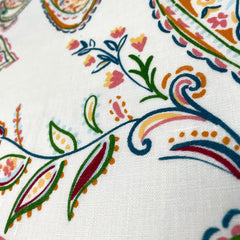Heritage Paisley Handkerchief Lightweight 100% Linen Fabric by the Yard / 57" Width / CL1116