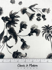 Blossom Flower Handkerchief Light Weight 100% Linen Fabric By The Yard, Dress, Skirt, Pant, Curtain, Drapery, Table Top, 57" Width/CL1111