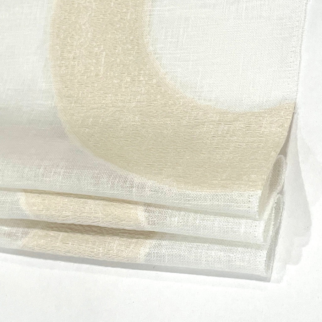 Circle Embroidery Geometric Linen Flat Roman Shade, CL1139