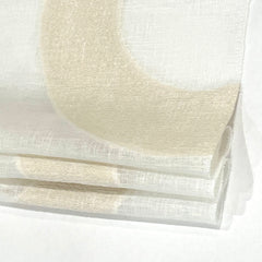 Circle Embroidery Geometric Linen Fabric by the Yard / 54" Width / CL1139