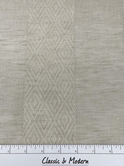 Geo Striped Blend Linen Flat Roman Shade, Window treatment/CL1138