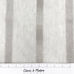 Dot and Texture Stripe Embroidery Blend Sheer Linen Fabric / 118" Width / CL1118