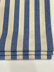 100% Cotton British Stripes Flat Roman Shade / CL1025