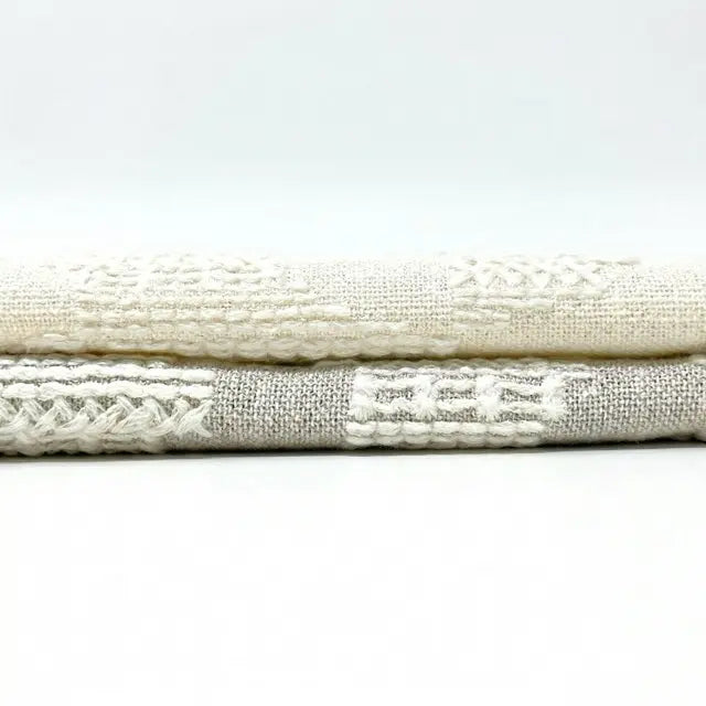 Embroidery Texture Modern Luxury Blend sheer Linen Fabric By The Yard, 53"Width, CL1131