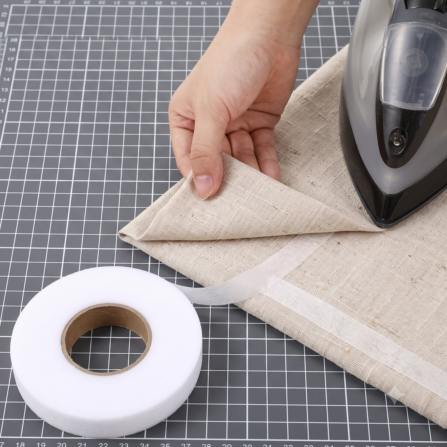 Iron-On Hemming Tape - No-Sew Fabric Fusible Bonding Web for Pants, Curtains, & Drapes | 70 Yards