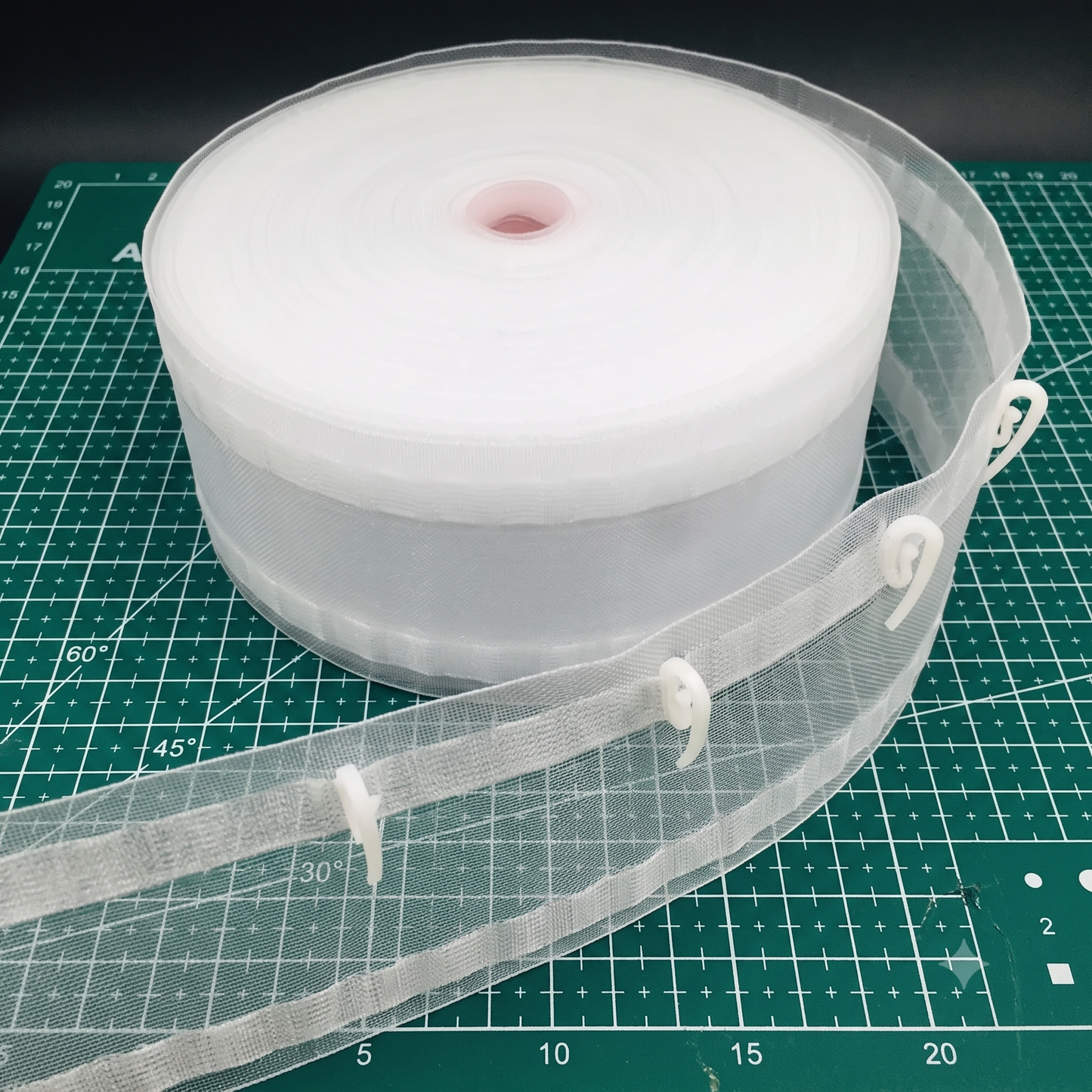 Premium White Curtain Heading Tape - 3" Wide Nylon/Cotton Blend for Pinch Pleat & Rod Pocket Drapery DIY