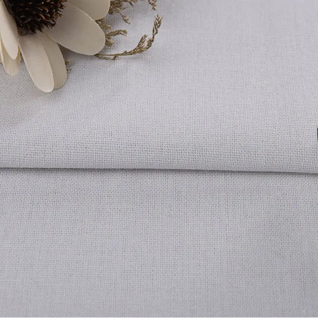 Solid Color Linen Cotton Fabric for Needlework, Embroidery and Patchwork, CA1001