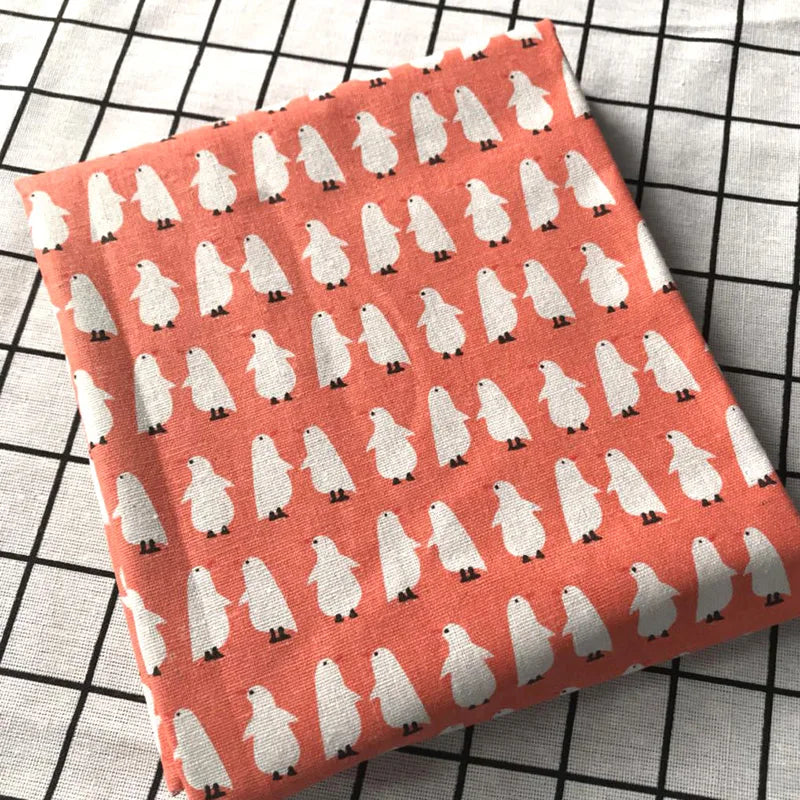 Premium Printed Linen Cotton Blend Fabrics for Sewing, Embroidery, and Home Decor, CA1002