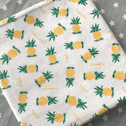Premium Printed Linen Cotton Blend Fabrics for Sewing, Embroidery, and Home Decor, CA1002