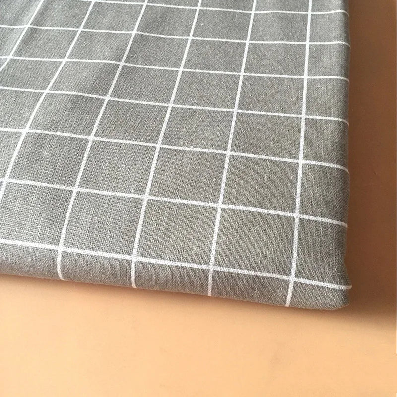 Premium Printed Linen Cotton Blend Fabrics for Sewing, Embroidery, and Home Decor, CA1002