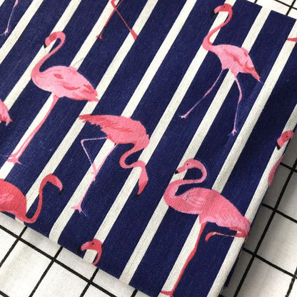 Premium Printed Linen Cotton Blend Fabrics for Sewing, Embroidery, and Home Decor, CA1002