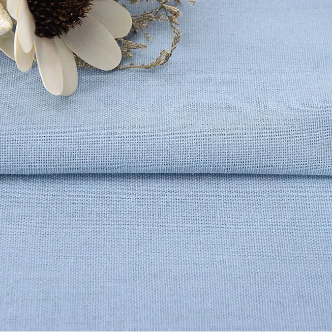 Solid Color Linen Cotton Fabric for Needlework, Embroidery and Patchwork, CA1001