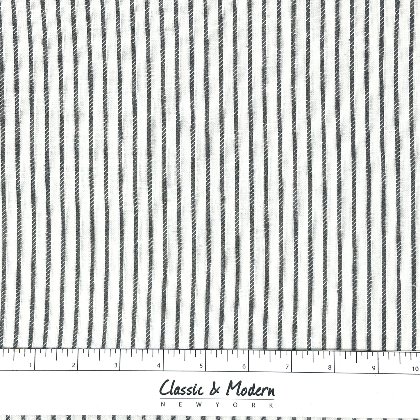 1/2" Narrow Stripe Natural Linen Fabric Custom Flat Roman Shade/CL1002 - Classic & Modern Home