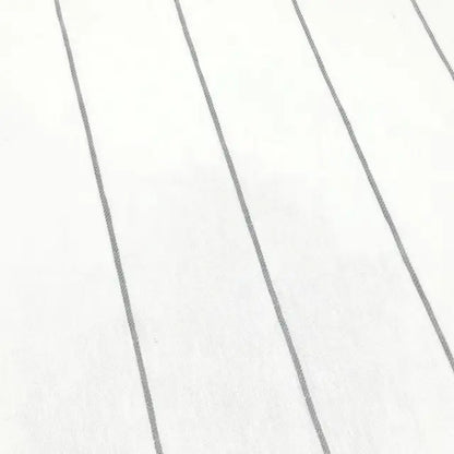 Light Green Wide Thin Striped 100% Linen Custom Made Flat Roman Shade, CL1003