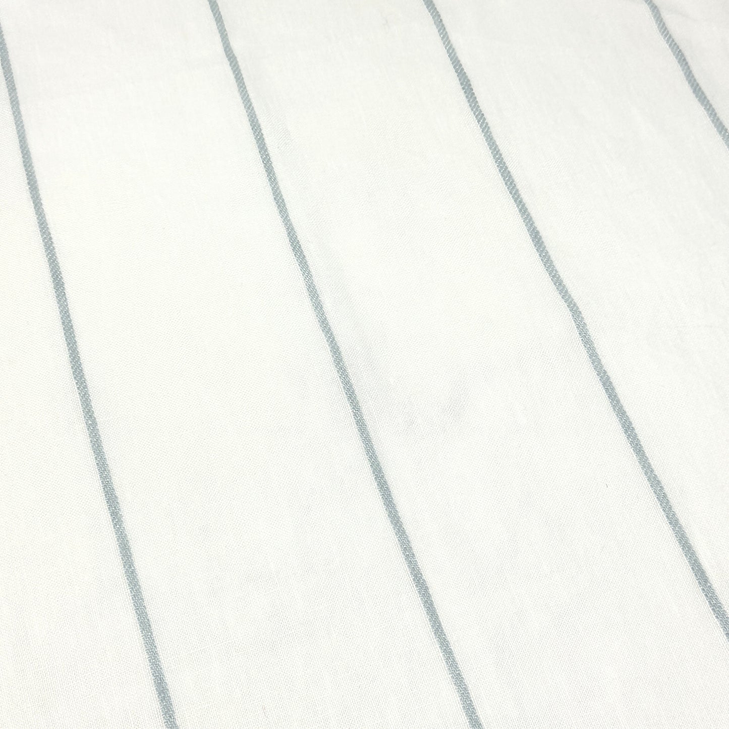 Light Green Wide Thin Striped 100% Linen Custom Made Flat Roman Shade/CL1003 - Classic & Modern Home