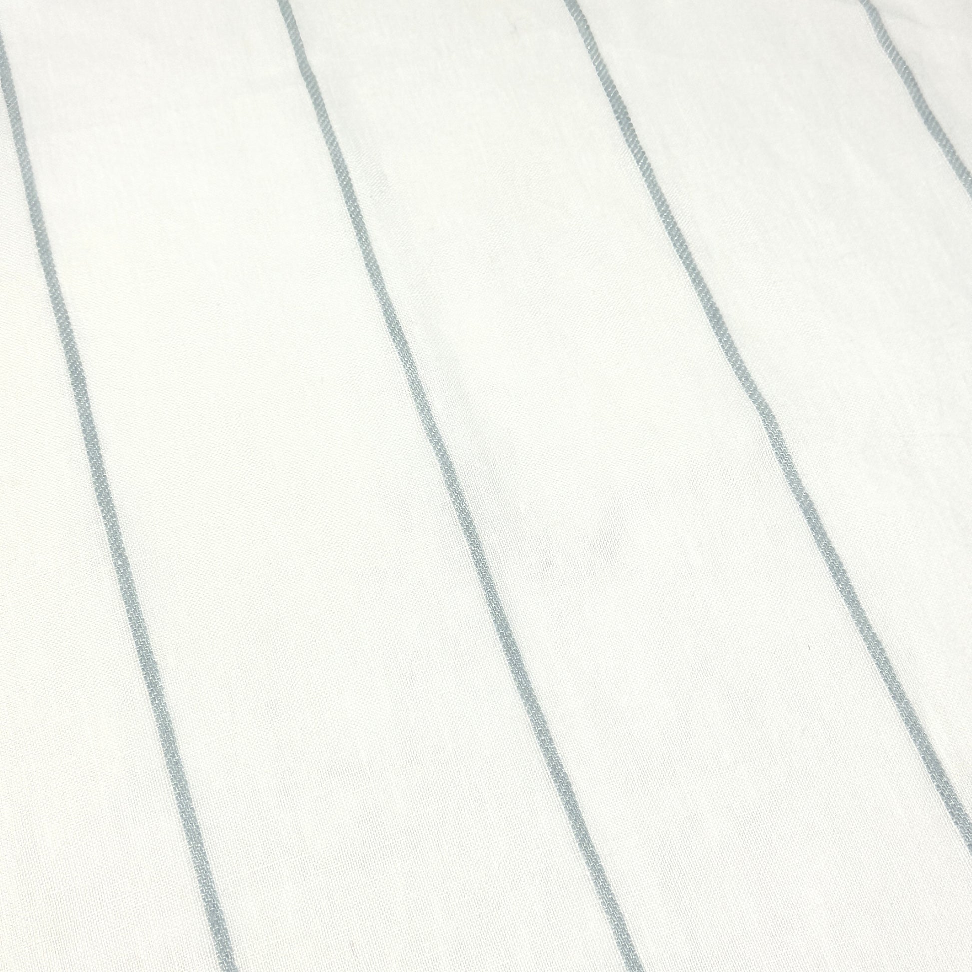 Light Green Wide Thin Striped 100% Linen Custom Made Flat Roman Shade/CL1003 - Classic & Modern Home