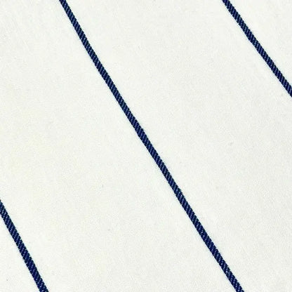 Light Green Wide Thin Striped 100% Linen Custom Made Flat Roman Shade, CL1003