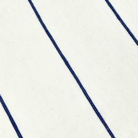 3 1/2" Wide Stripe Natural Linen Fabric / 55" Width / CL1003