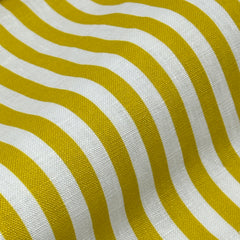 3/8" Narrow Thin Stripe 100% Natural Linen Fabric by the Yard / 57" Wide / CL1102