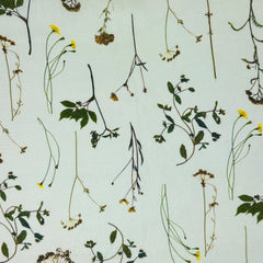 Bloom Plant Garden Print 100% Lightweight Linen Relaxed Roman Shade/CL1106