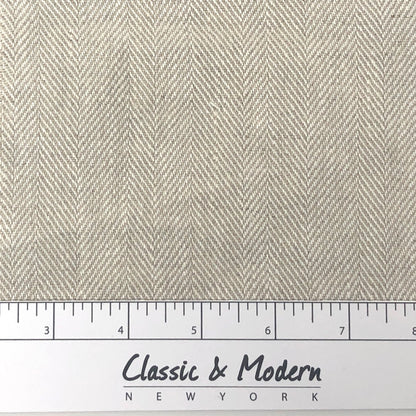 Herringbone Pattern 100% Natural Linen Flat Custom Farmhouse Modern Roman Shade/CL1047 - Classic & Modern Home
