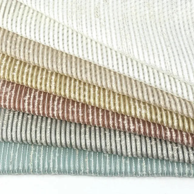 Rustic Striped Textured Semi-Sheer Fabric By The Yard, 118"Width, CL1169