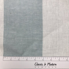 Dark Gray White Wide Stripe Linen Relaxed Roman Shade/CL1026