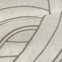 Wave Embroidery Geometric Blend Linen Sheer Fabric by the Yard / 54" Width / CL1136