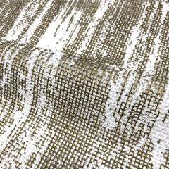 Abstract Linen Blend Sheer Fabric By The Yard, Antique Gold, Antique Silver, Curtain, Drapery, Table Top, 54" Width/CL1031