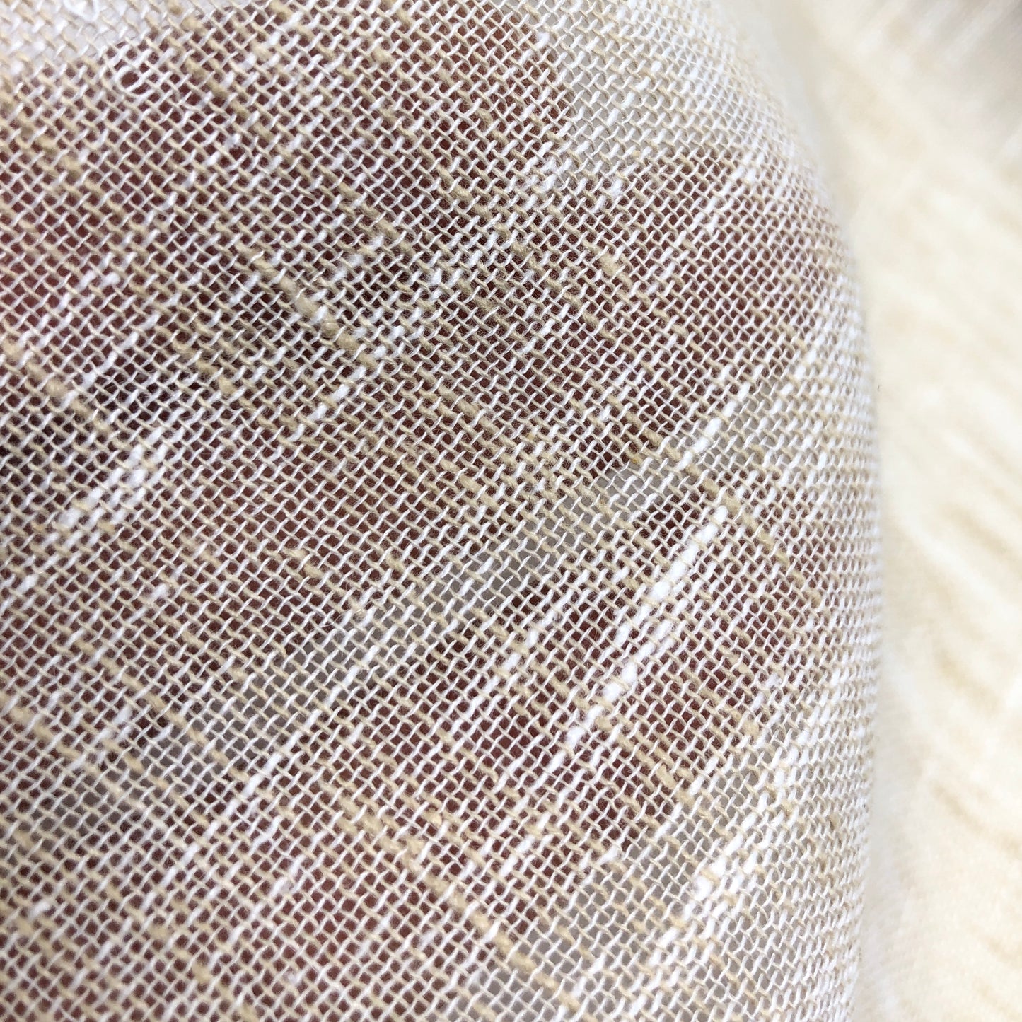 Light Grey 2 Tone Poly Linen Sheer Custom Flat Roman shade, CL1034