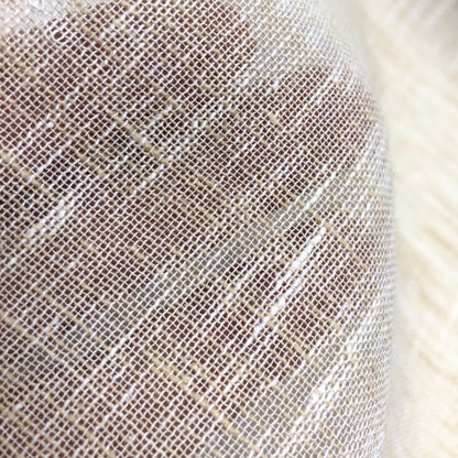 Light Grey 2 Tone Poly Linen Sheer Custom Flat Roman shade, CL1034