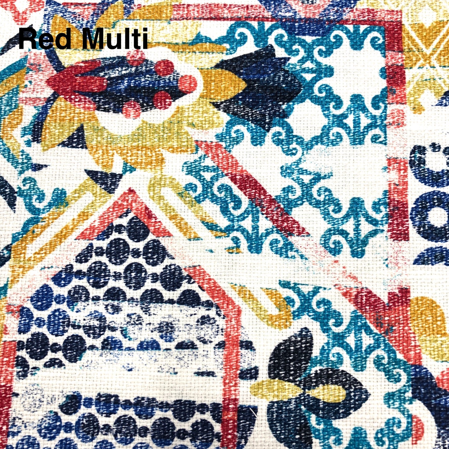 Mosaic Geometric Print Linen Blend Fabric by the Yard/54" Width/CL1036 - Classic & Modern Home