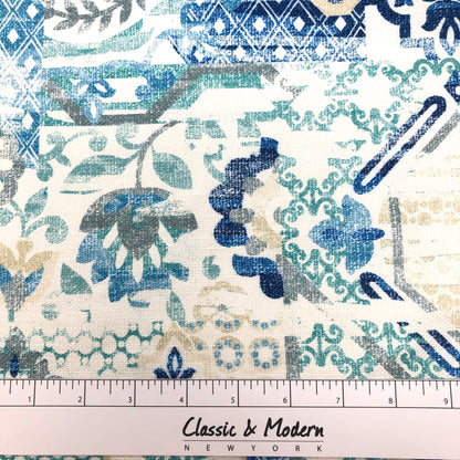 Mosaic Geometric Contemporary Linen Custom Roman Shade/CL1036 - Classic & Modern Home