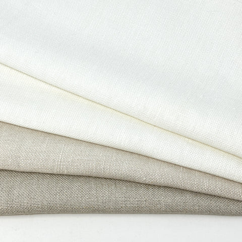 Stain Resistant Medium Heavy Weight 100% Linen Weave Fabric By The Yard / 54" Width / CL1124