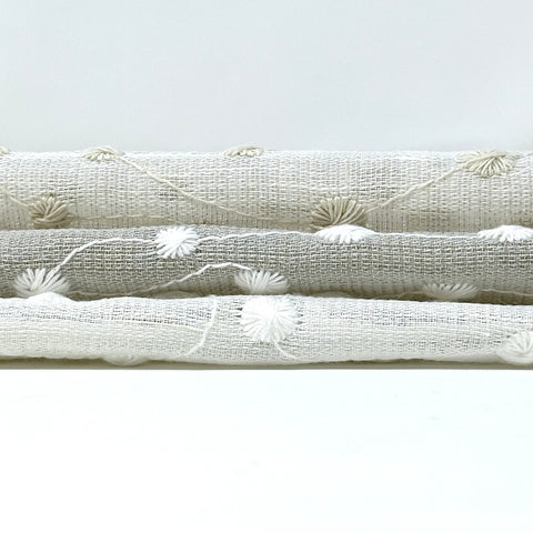 Elegant Embroidery Filigree Blend Linen / 54" Width / CL1059
