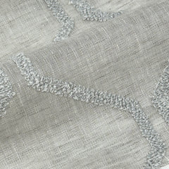 Embroidery Modern Geometric Blend Sheer Linen Fabric By The Yard / 54" Width / CL1133