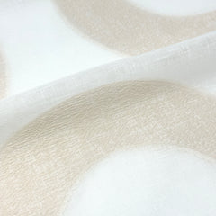 Circle Embroidery Geometric Linen Fabric by the Yard / 54" Width / CL1139