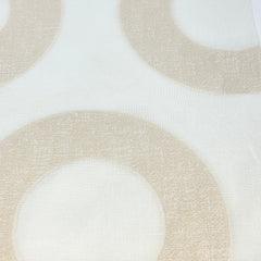 Circle Embroidery Geometric Linen Fabric by the Yard / 54" Width / CL1139