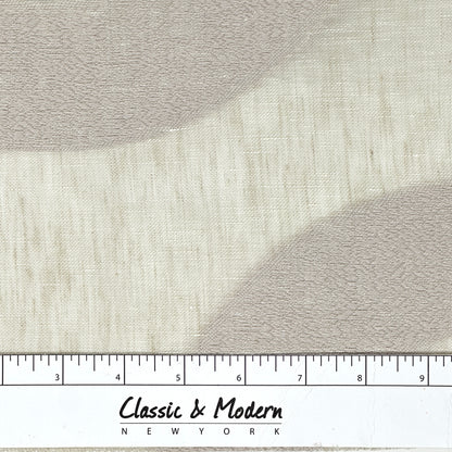 Circle Embroidery Geometric Linen Flat Roman Shade, CL1139