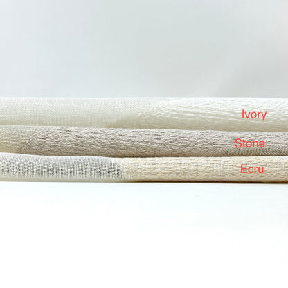 Circle Embroidery Geometric Linen Flat Roman Shade, CL1139