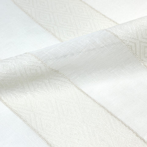 Geo Striped Blend Linen Sheer Fabric By The Yard / 118" Width / CL1138