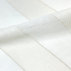 Geo Striped Blend Linen Sheer Fabric By The Yard/CL1138
