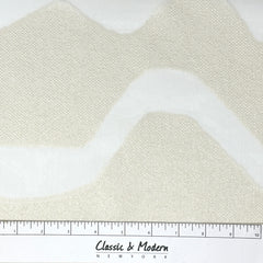 Irregular Wave Geometric Faux linen Fabric By The Yard / 118" Width / CL1135
