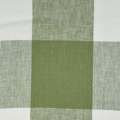 Checkered Square Multi Color 100% Linen Fabric by the Yard / 54" Width / CL1125
