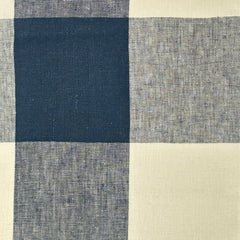 Checkered Square Multi Color 100% Linen Fabric by the Yard / 54" Width / CL1125